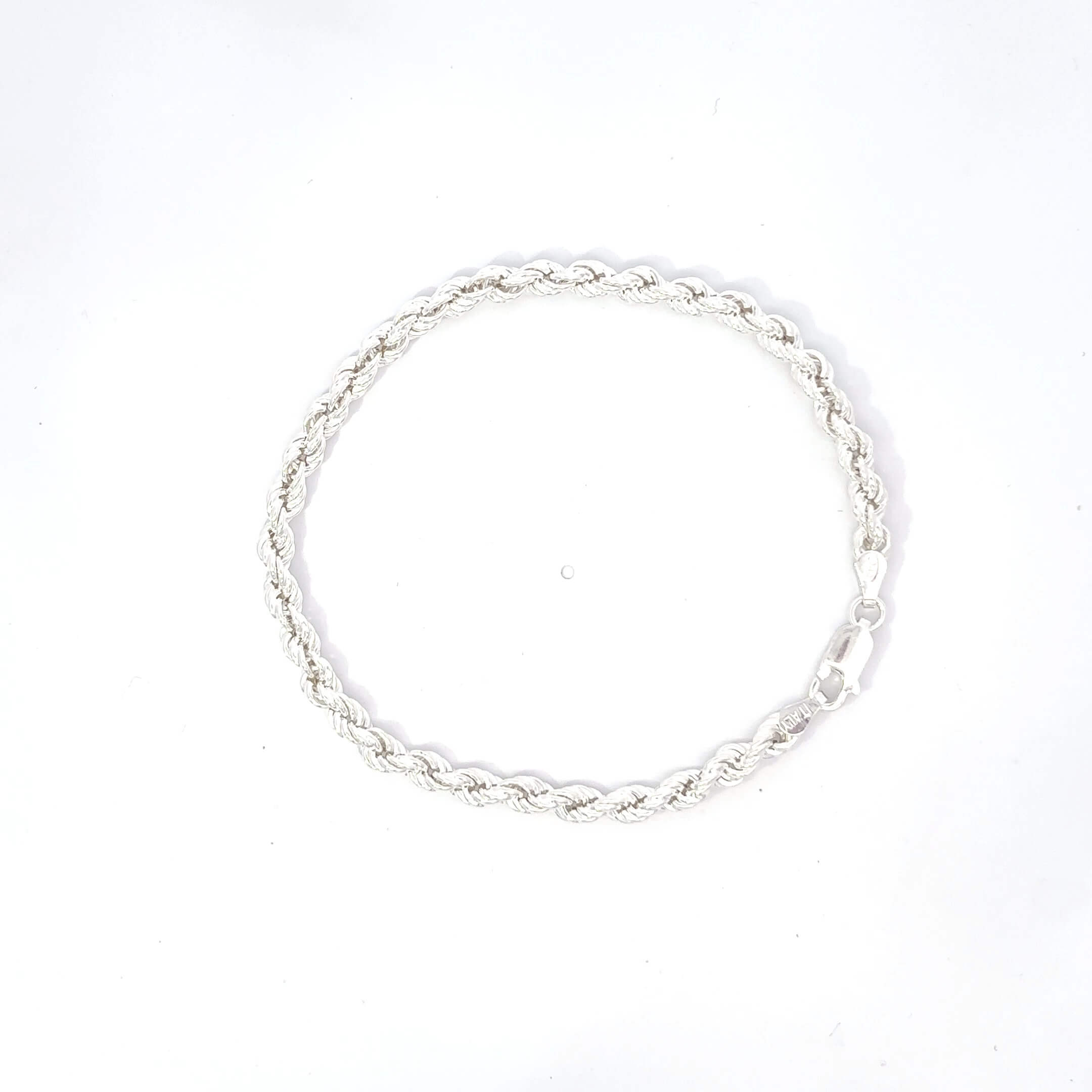 ''Aiden'' Zilveren rope chain armband (5mm)