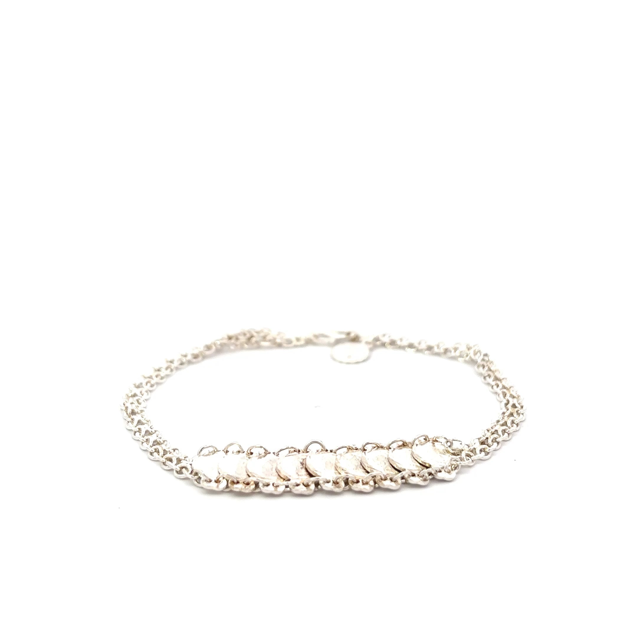 ''Tysha'' Zilveren bracelet met munten