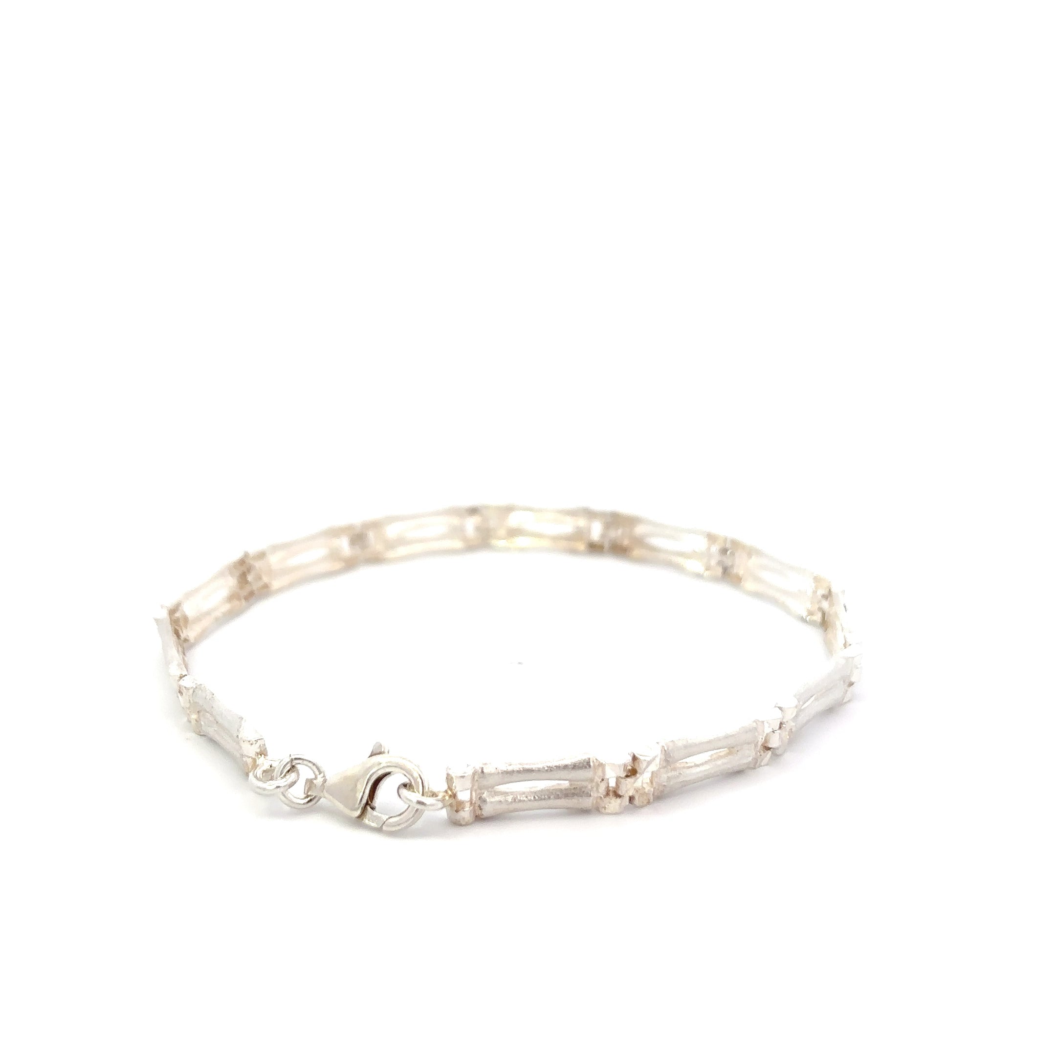 ''Karma'' Zilveren dubbele bamboe armband