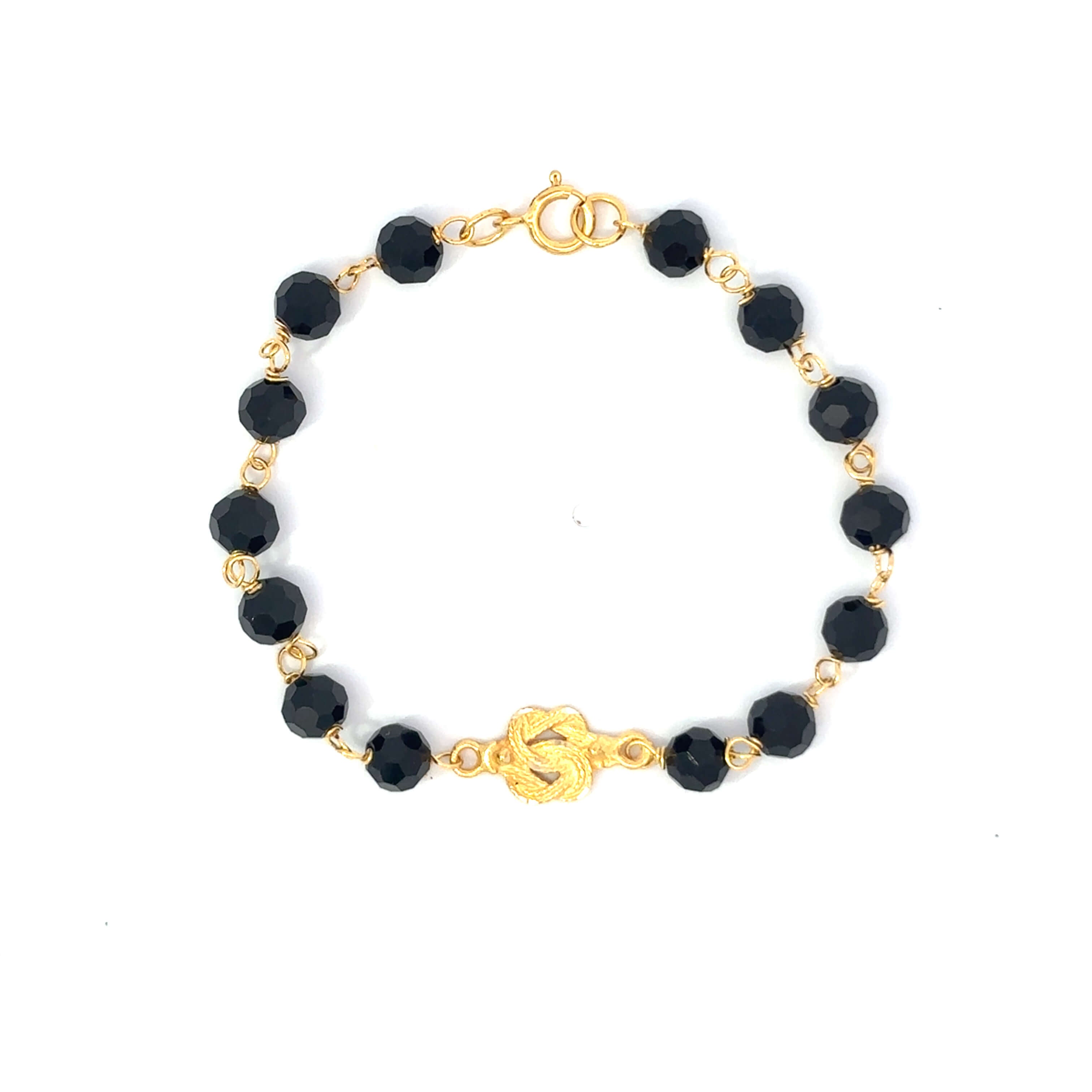 Gouden 14k ''Manu'' mattenklopper bracelet voor kids