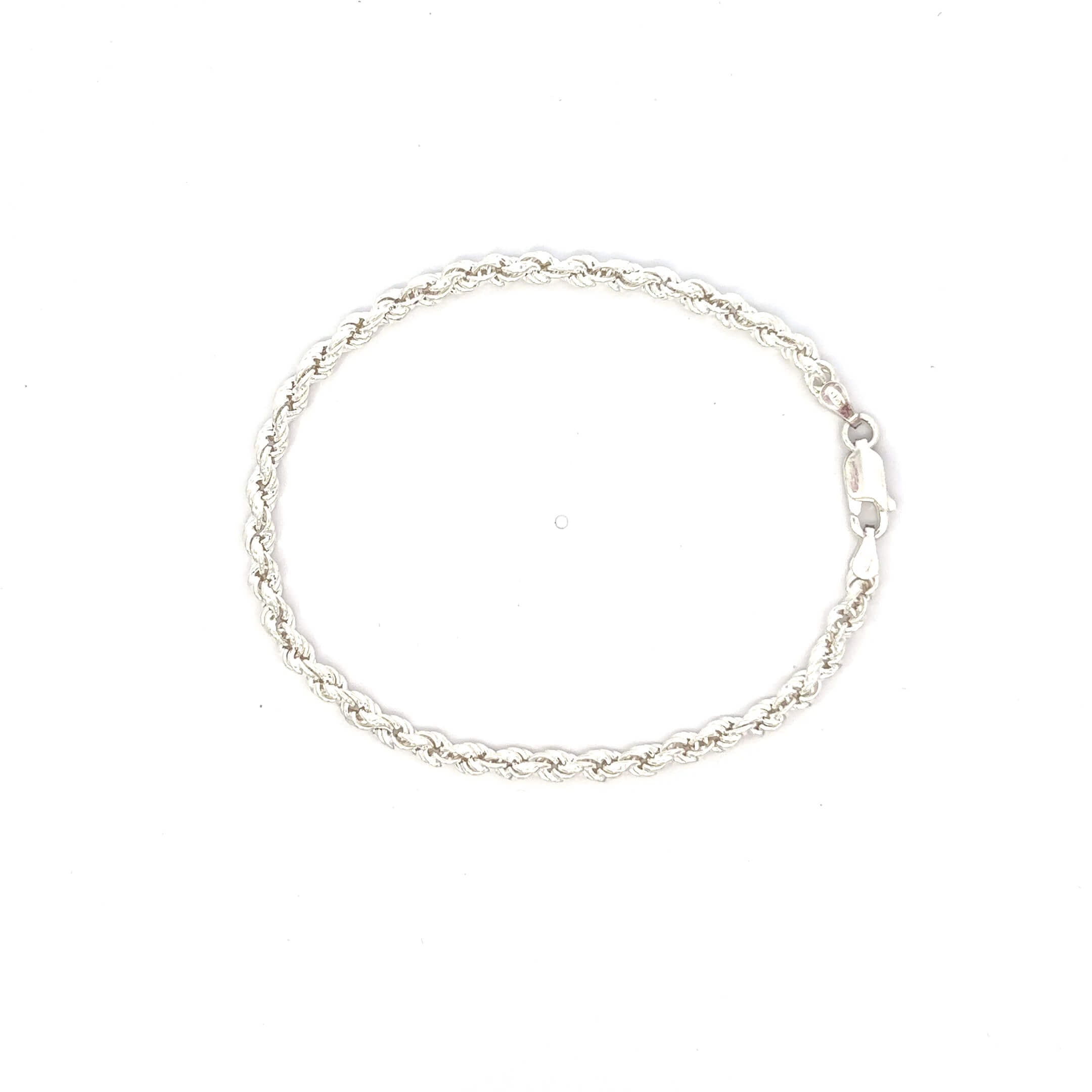 ''Luca'' Zilveren rope chain armband (4mm)