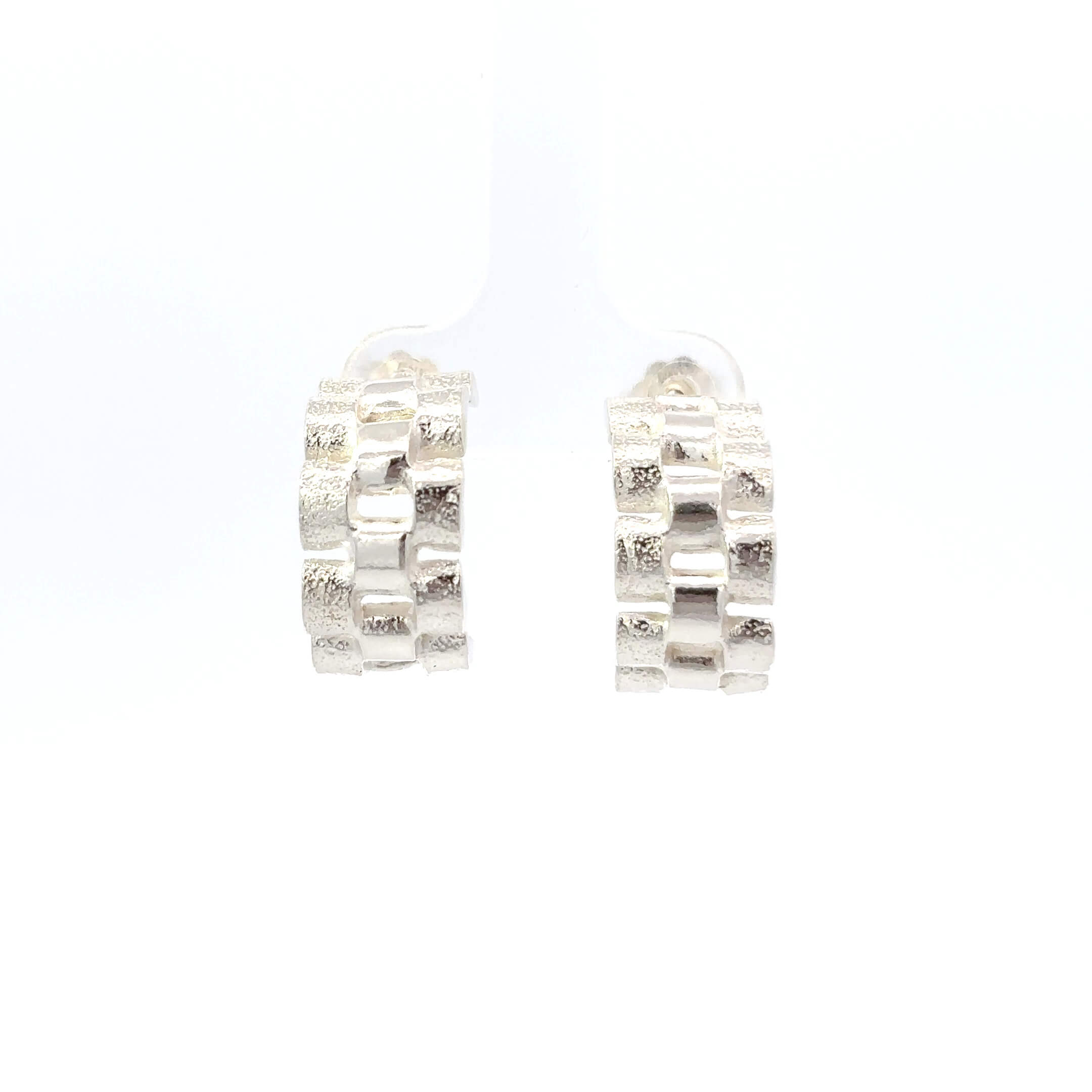 ''Paris'' Zilveren rolex schakel oorbellen (19mm)