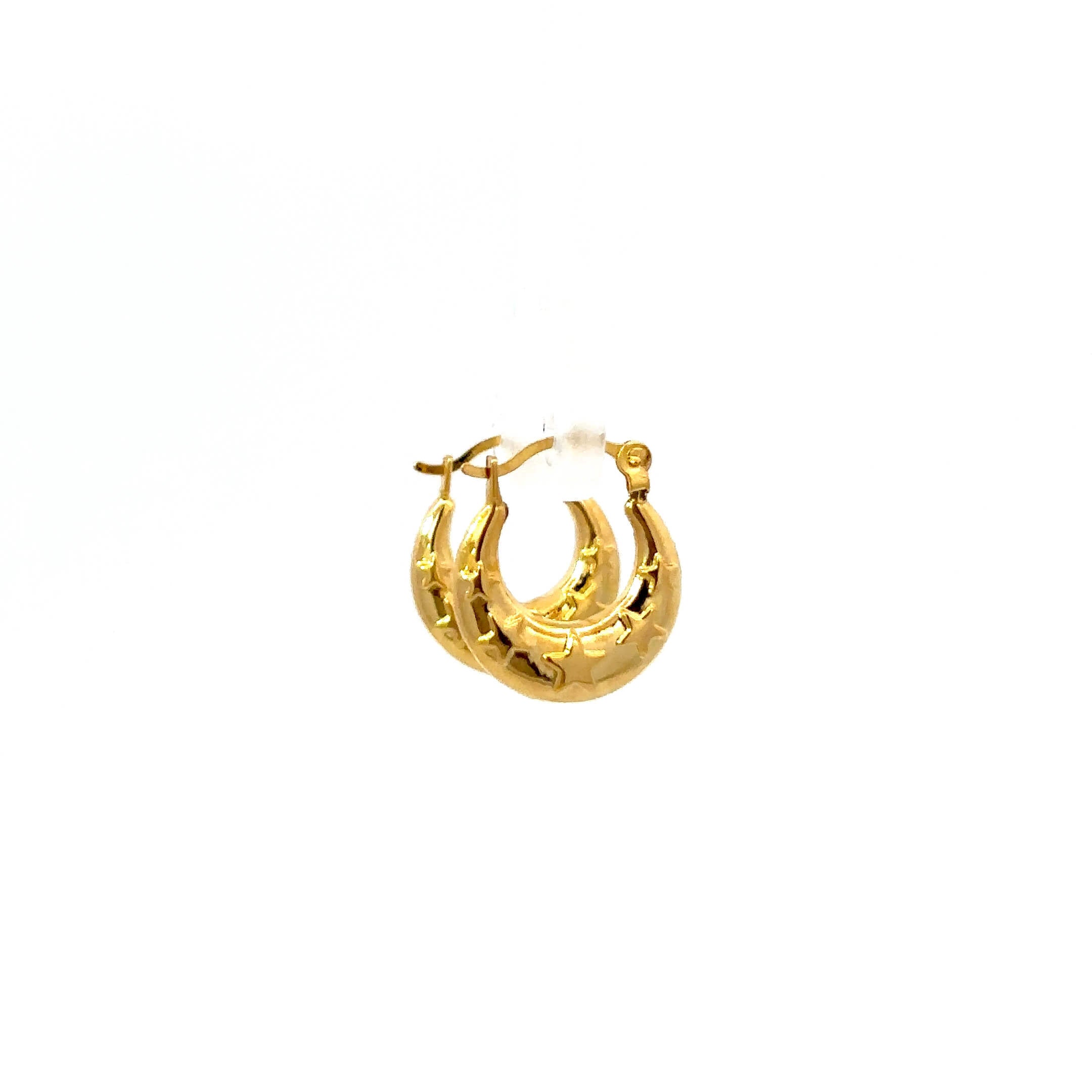 Gouden 14k Maan oorbellen