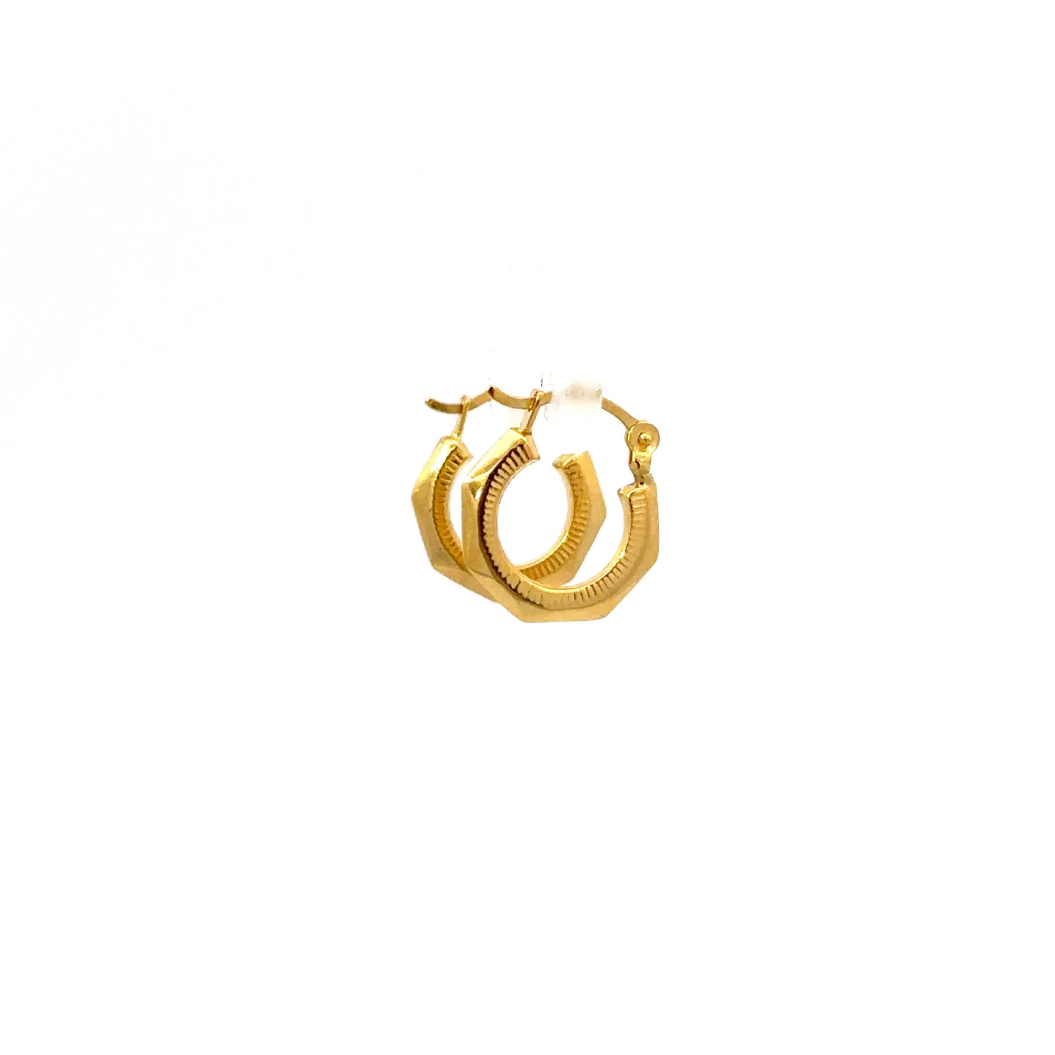 Gouden 14k Geometrische oorbellen