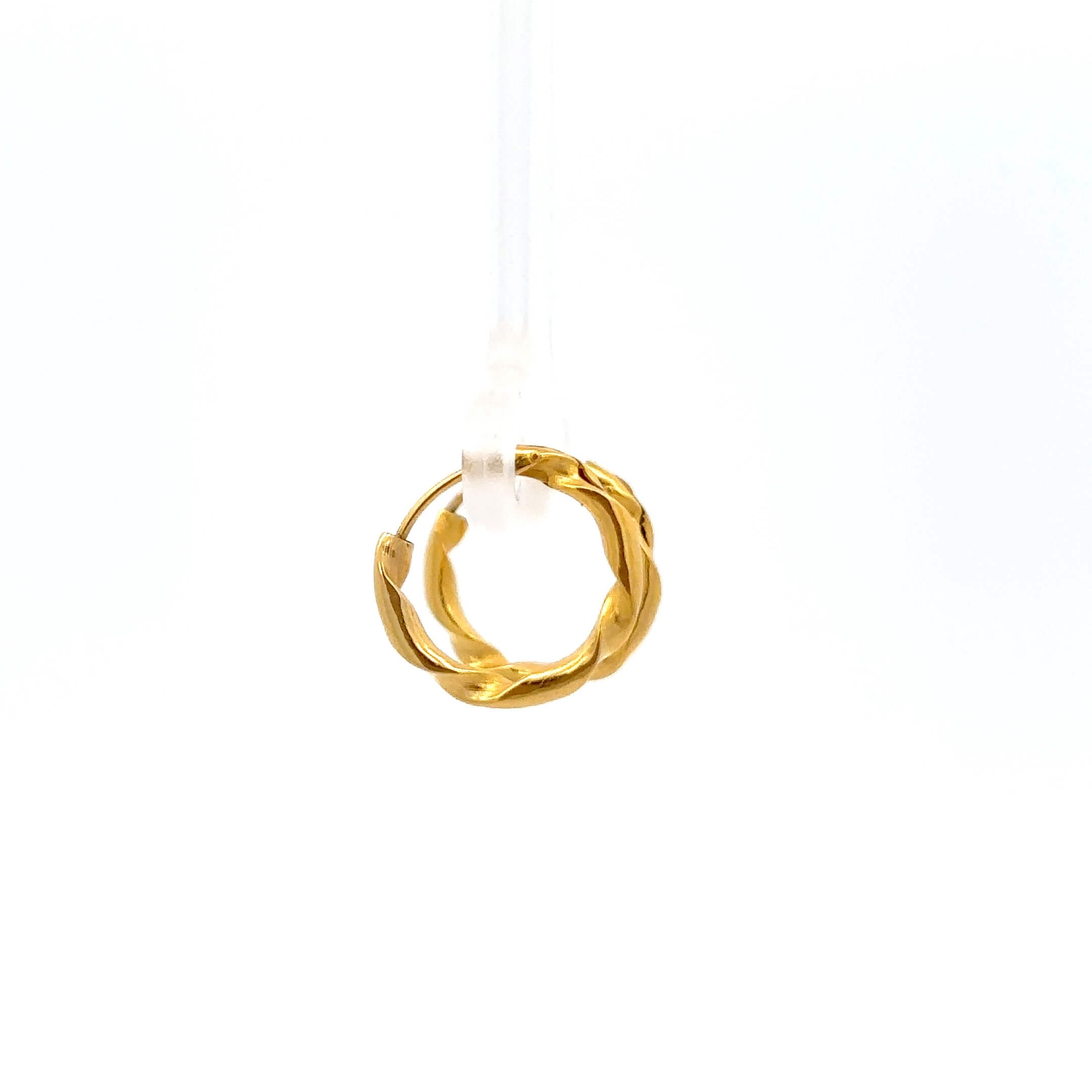 Gouden 14k ''Mabel'' gedraaide ring oorbellen