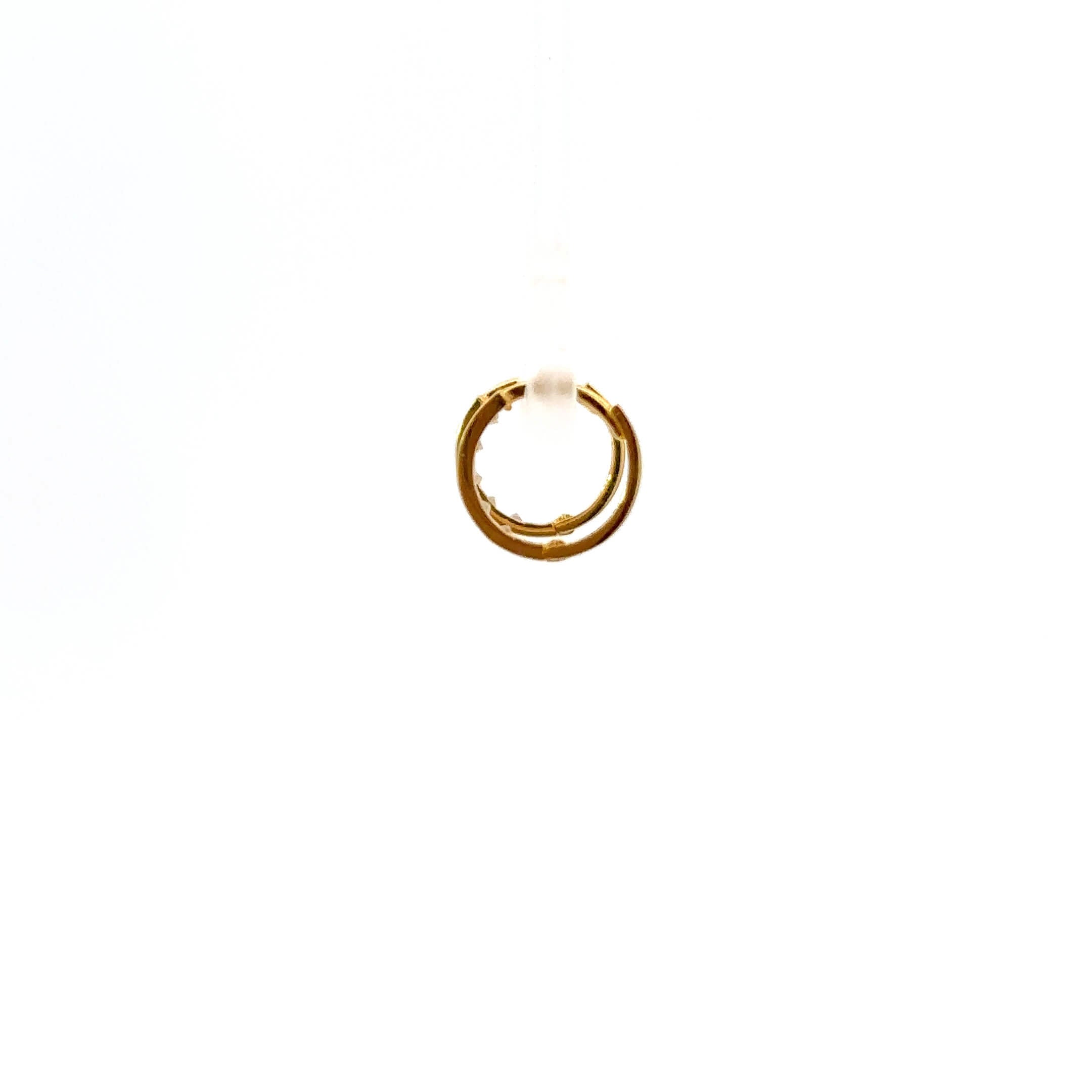 Gouden 14k oorringen met zirkonia's (baby en kids)