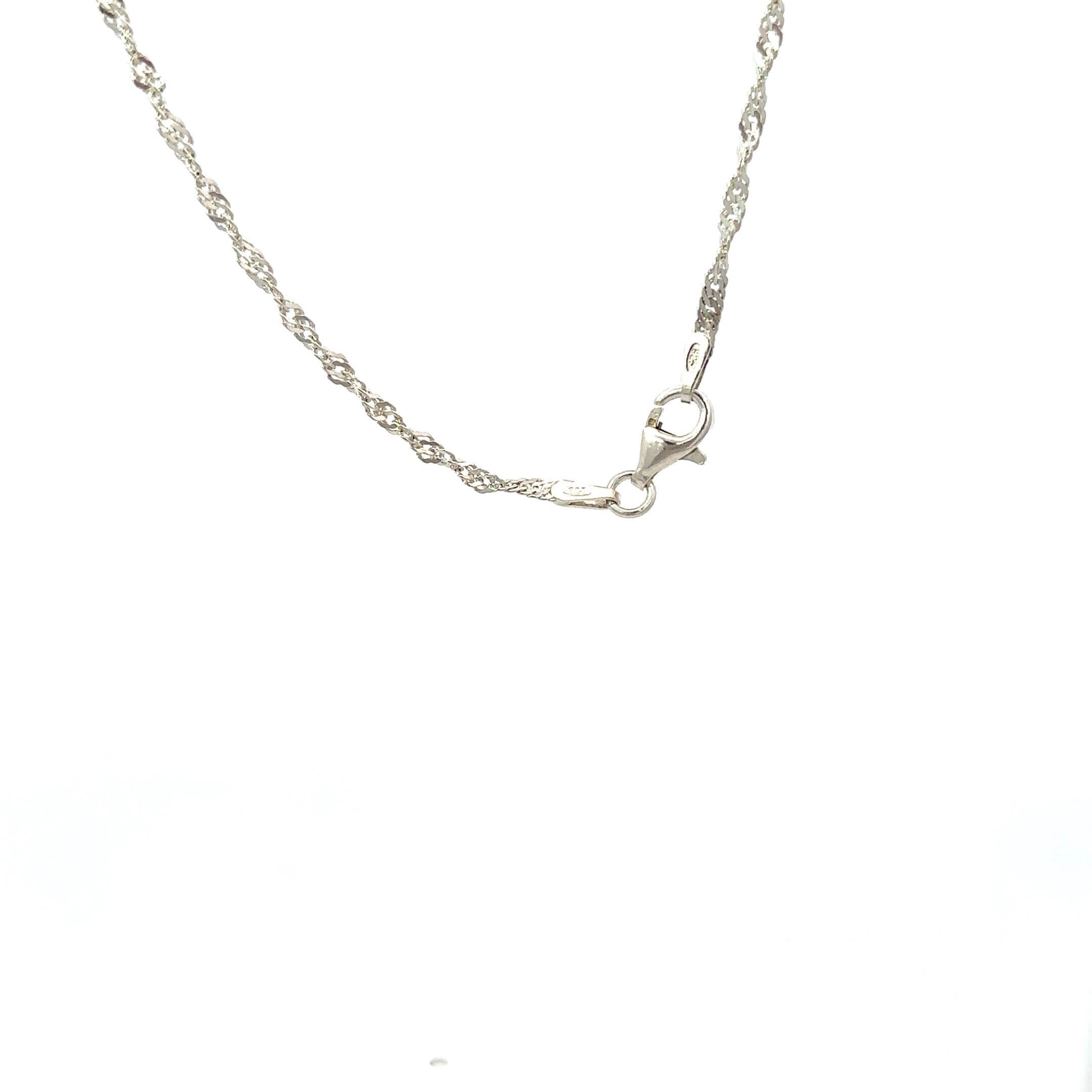 ''Destiny'' Zilveren gedraaide ketting met ogri ai hanger