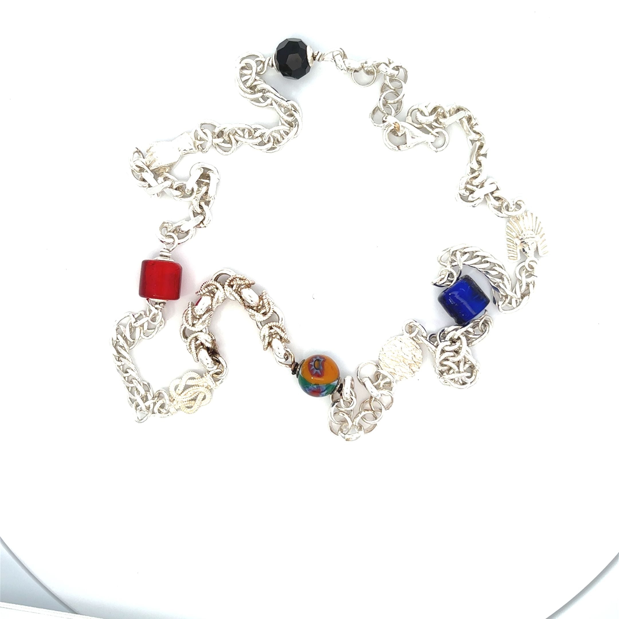 Zilveren ala kondre ketting 65 cm