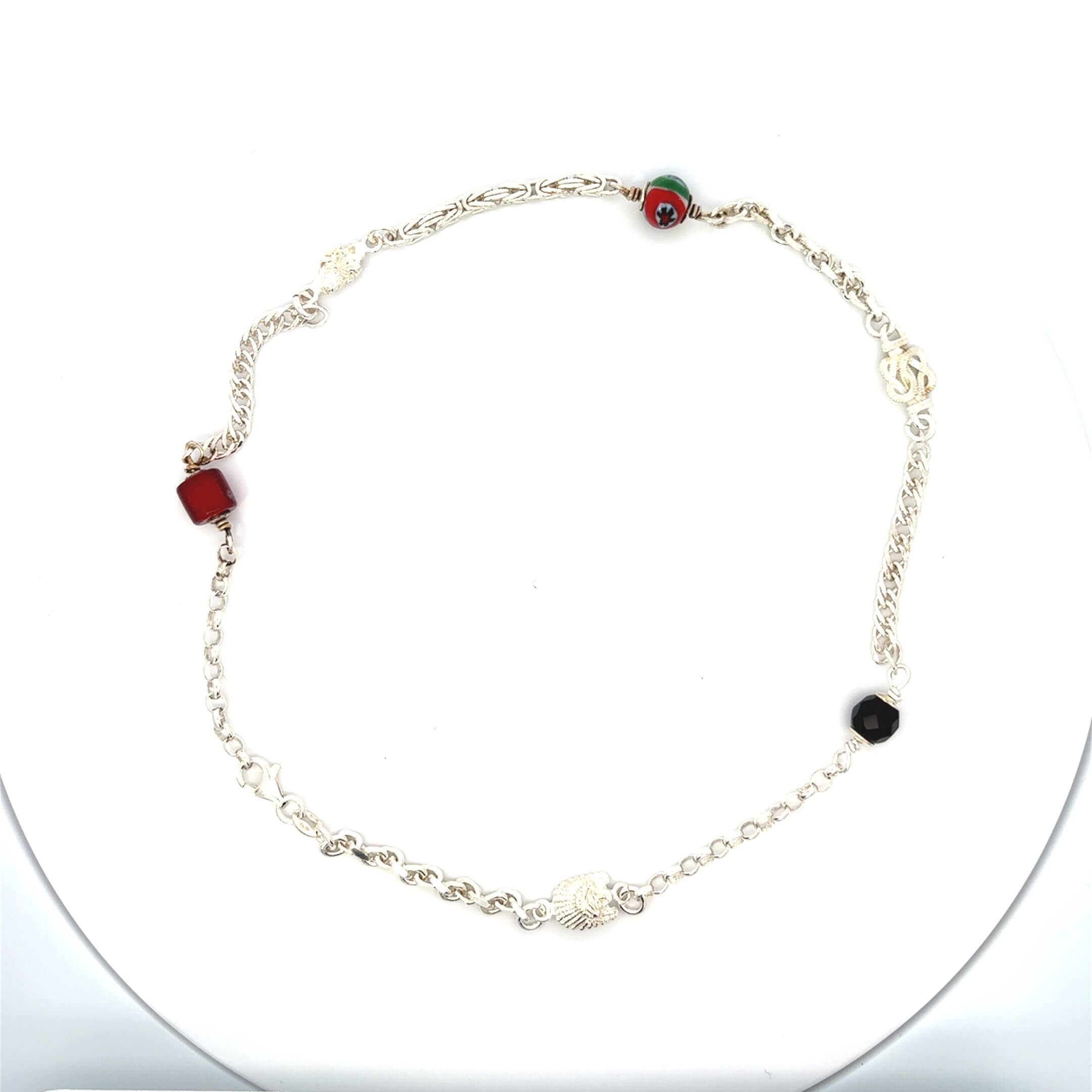 Zilveren ala kondre ketting 45 cm