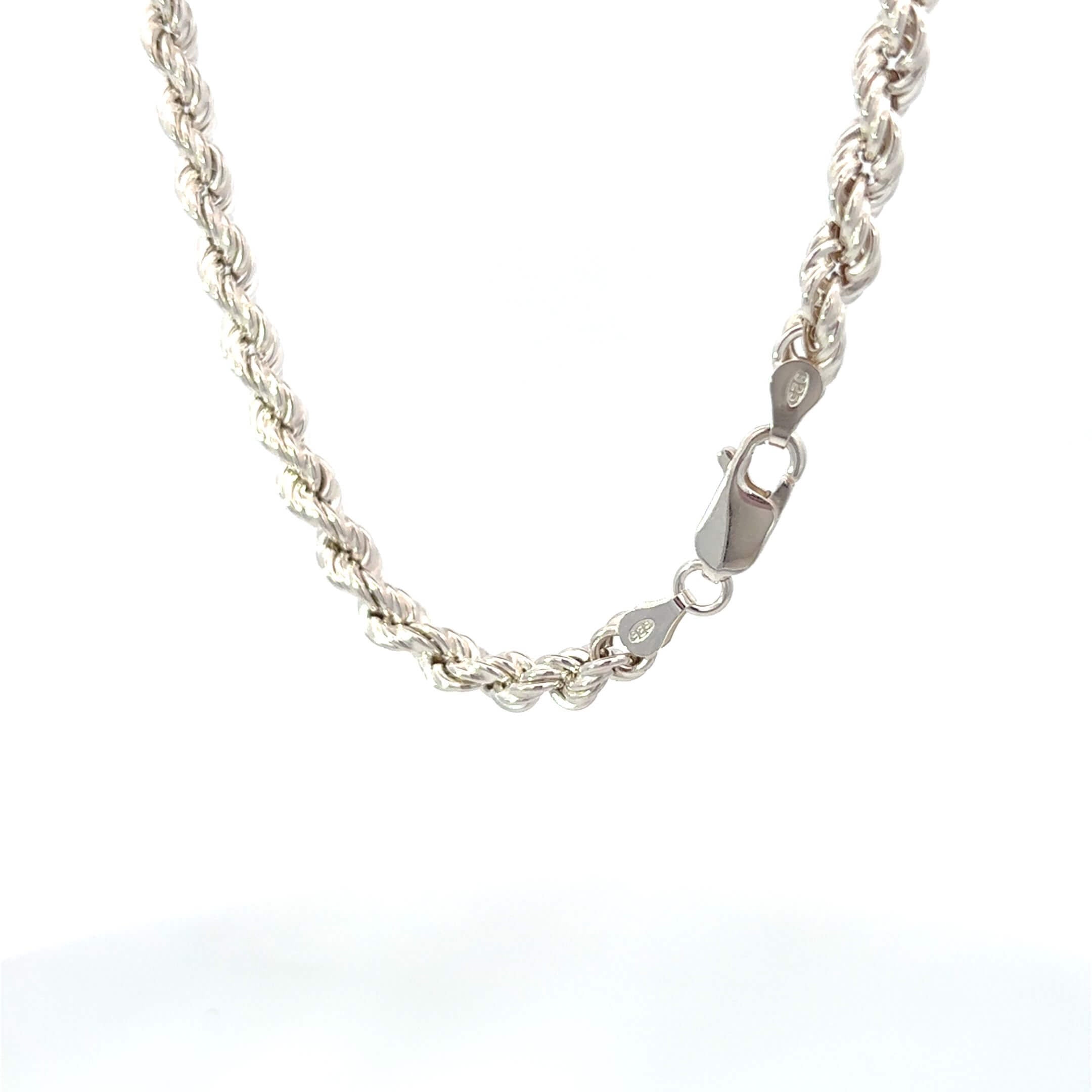 Zilveren rope chain (5 mm)