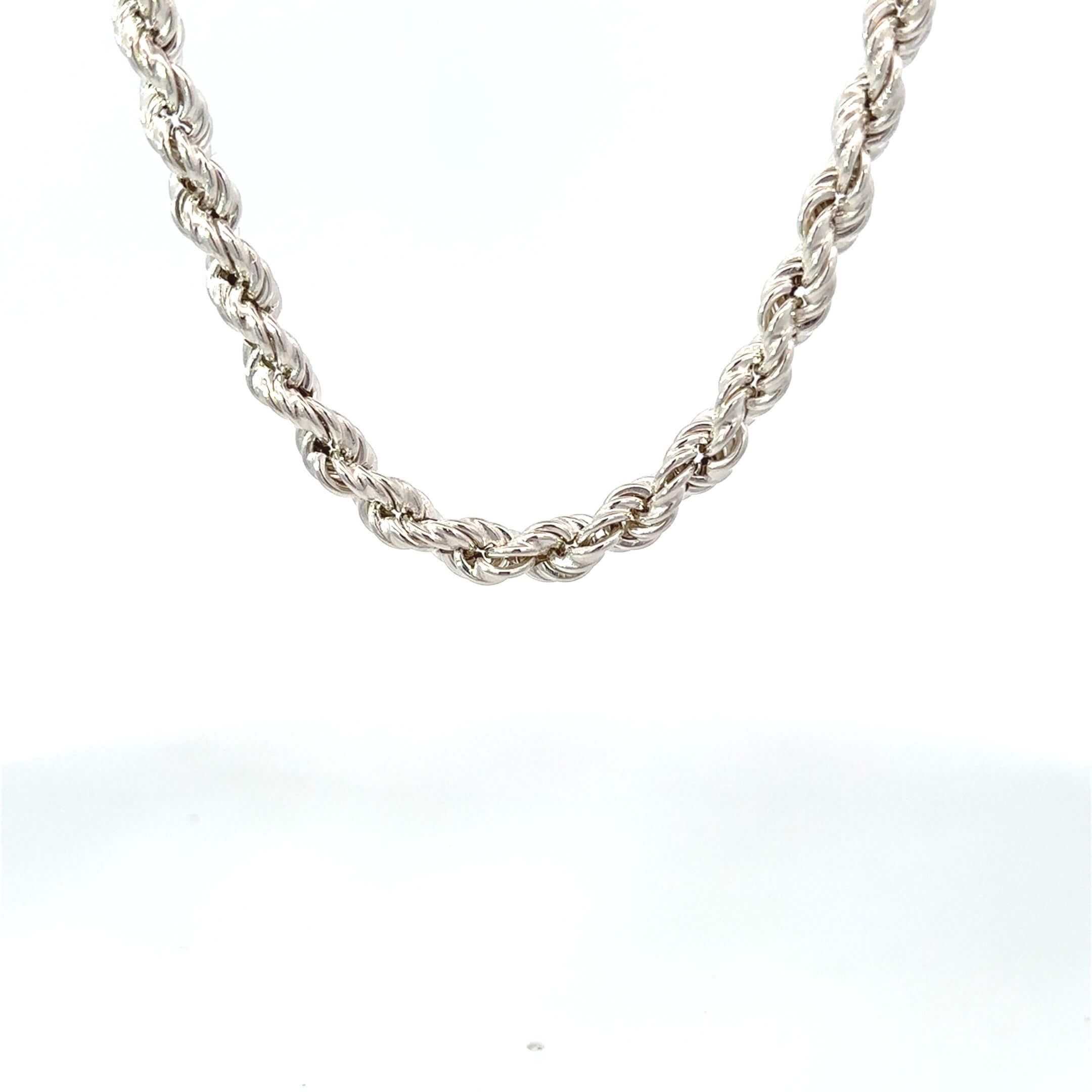 Zilveren rope chain (5 mm)
