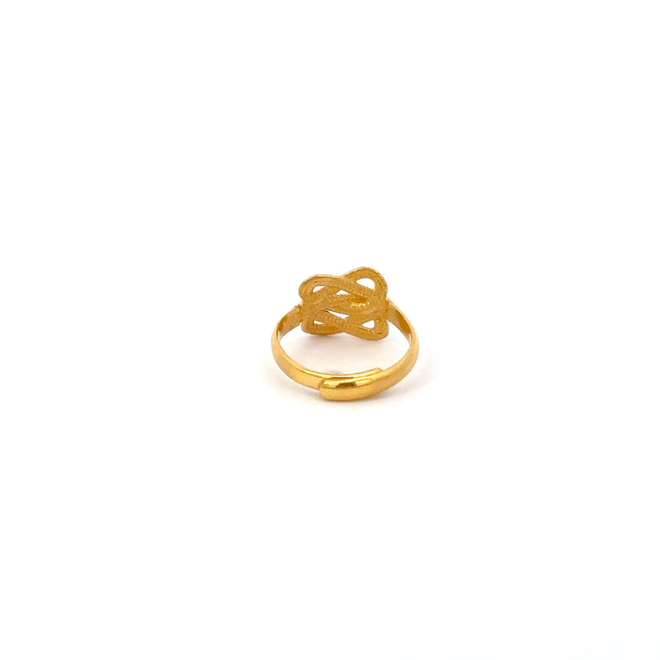 Gouden 14k mattenklopper ring voor baby's