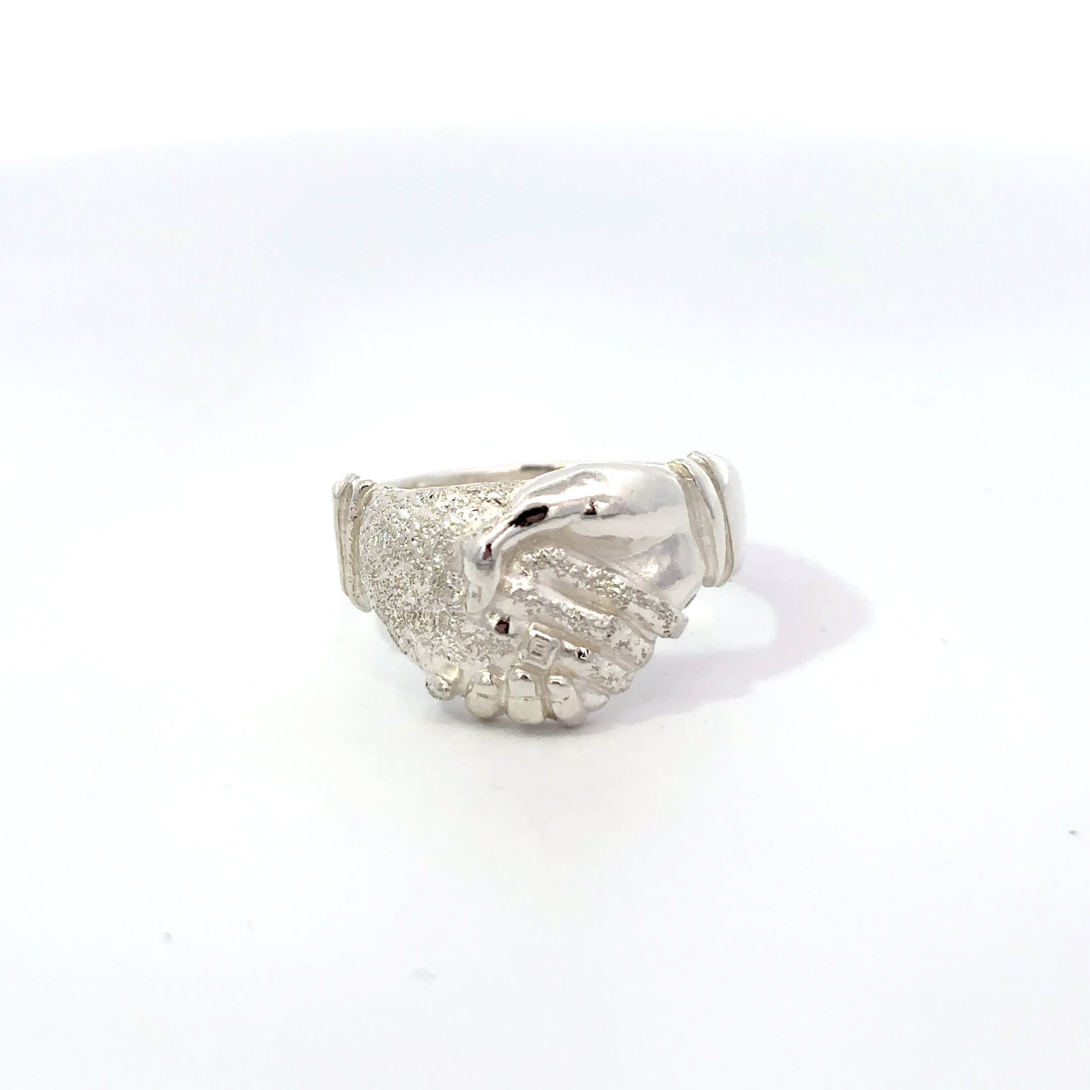 Zilveren vriendschapsring ''Calvin'' (met diamond frost)