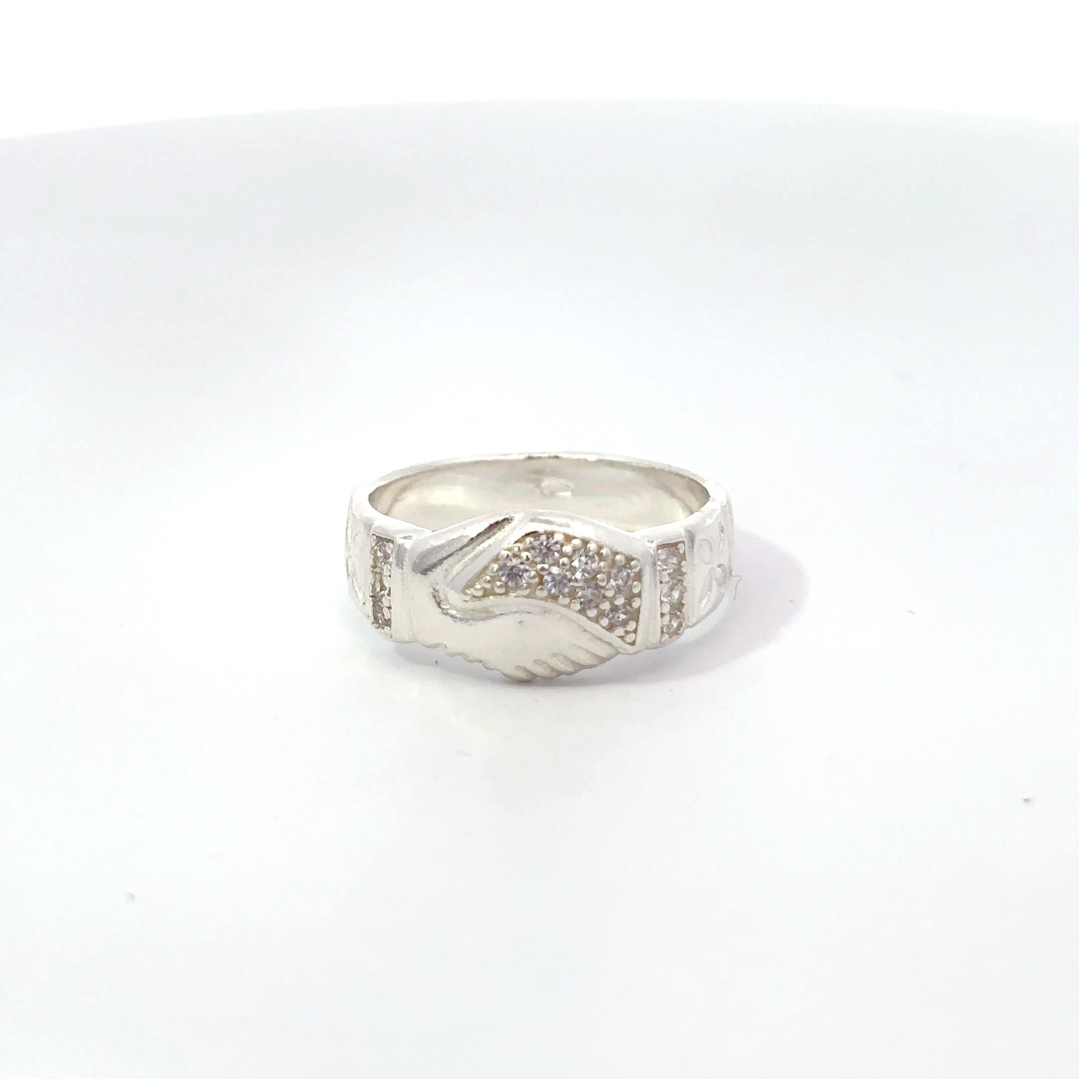 Zilveren vriendschapsring ''Jamie'' (met zirkonia)