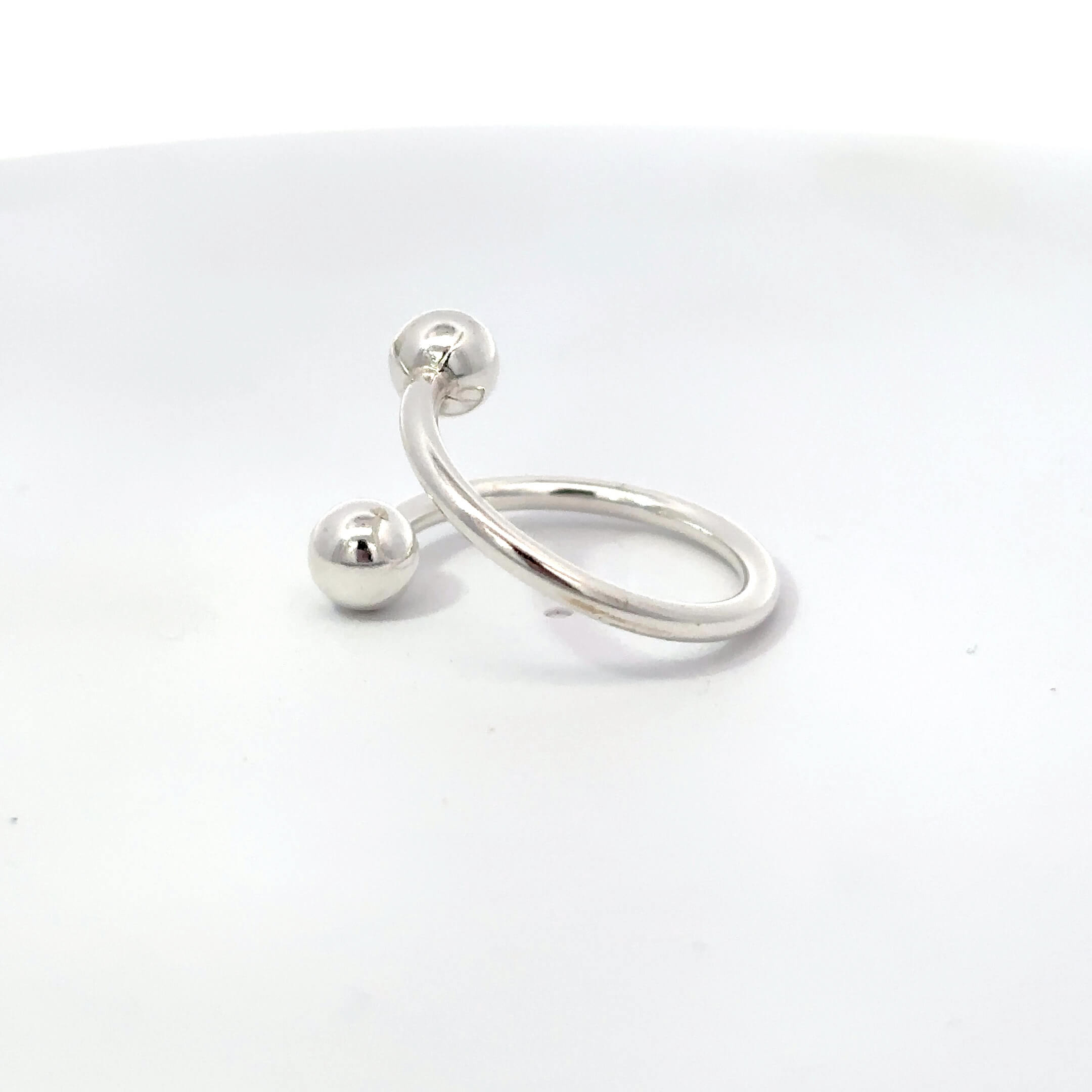 Zilveren boei ring ''River''