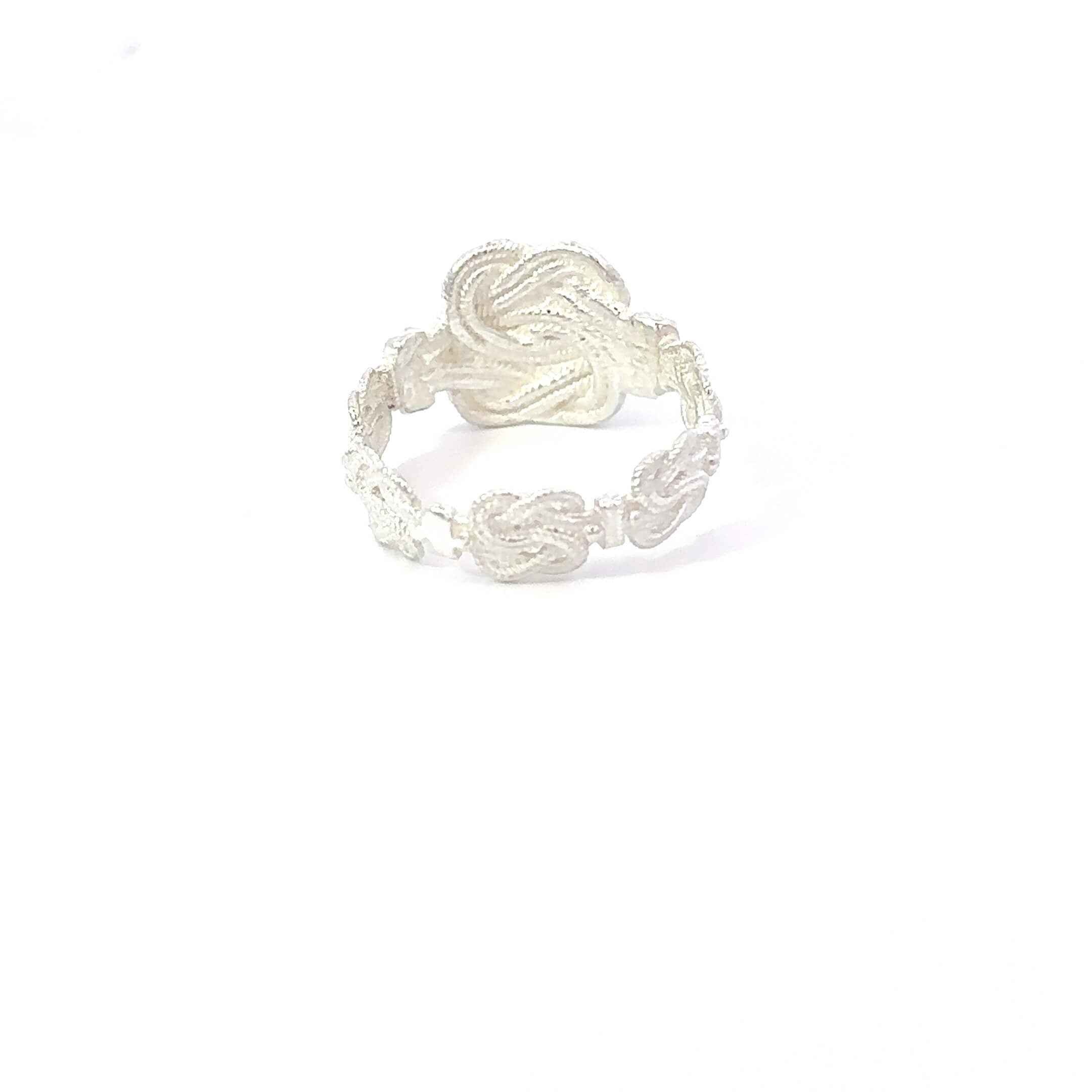 Zilveren ''Ryan'' mattenklopper ring met mattenklopper band