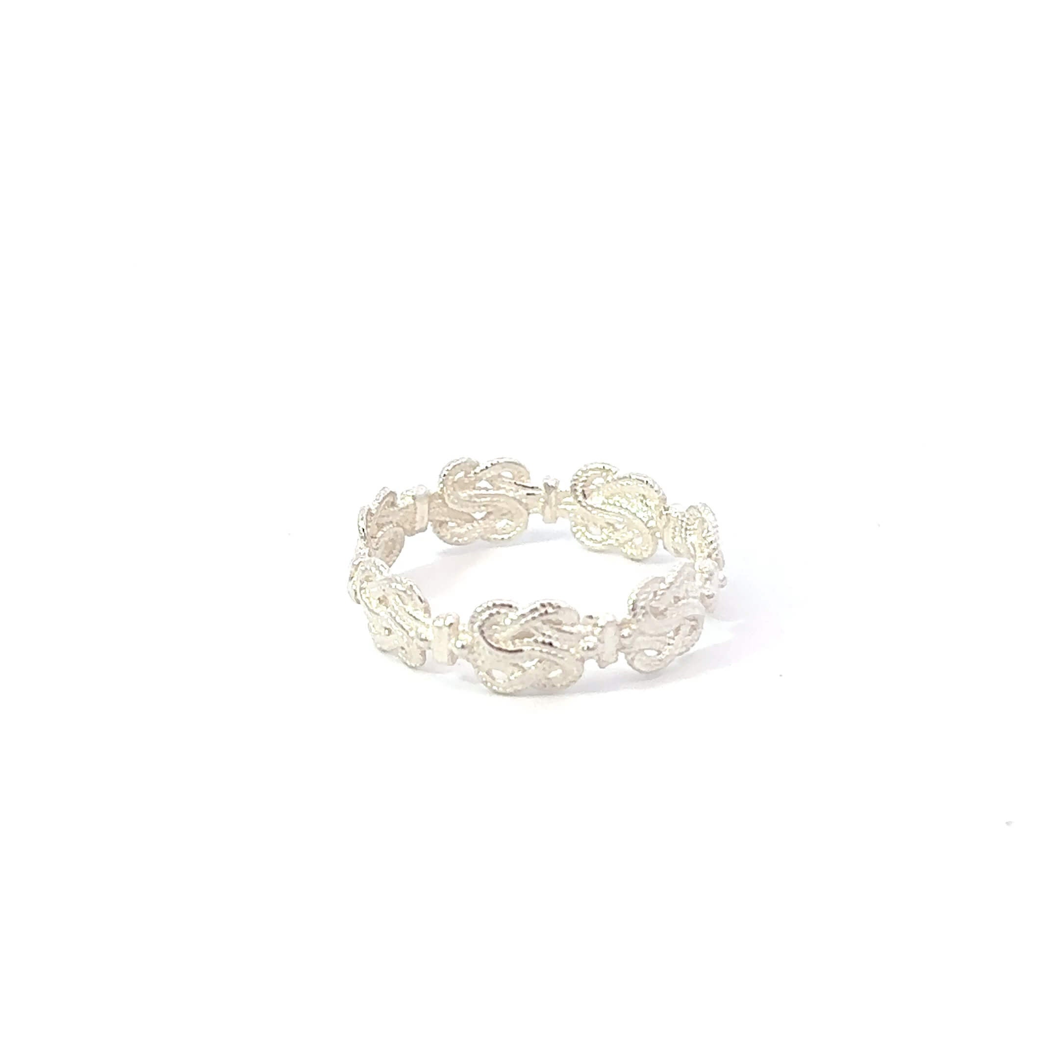 Zilveren ''Cersei'' Ring met Mattenklopperdesign