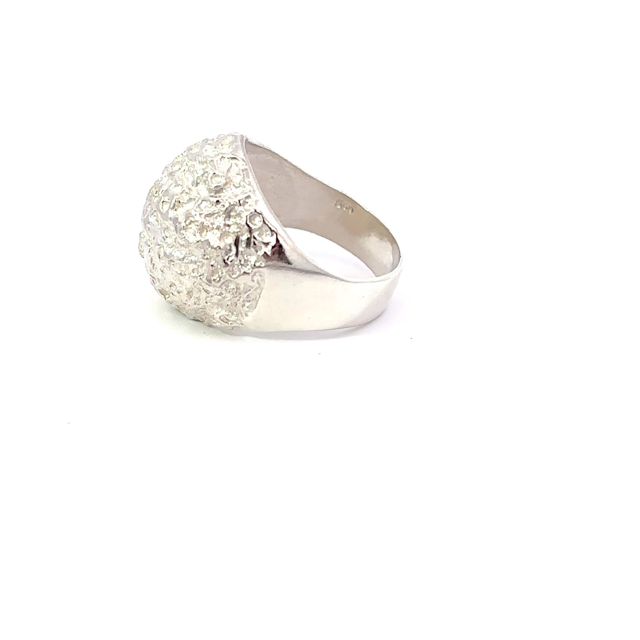 Zilveren ''Whoopi'' piet piet ring