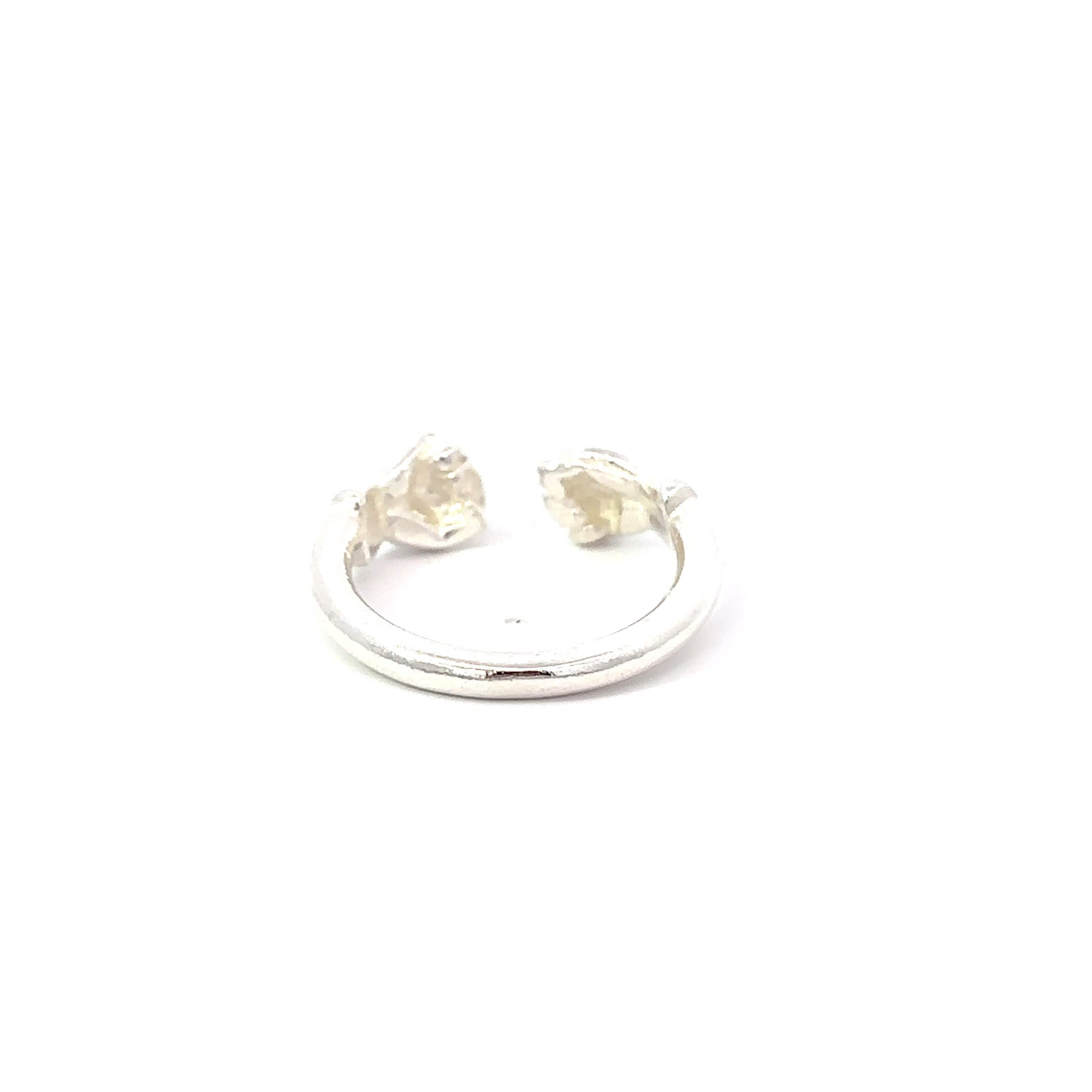 Verstelbare zilveren boei ring ''Tyler'' met vuisten