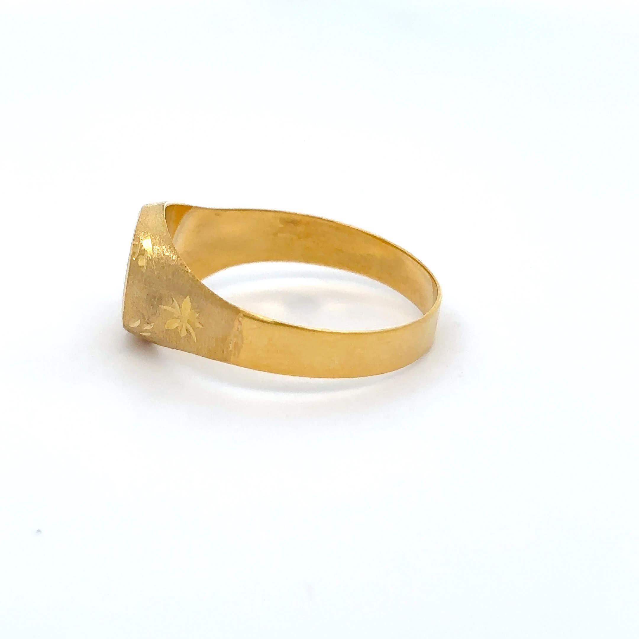 Gouden 14k ''Teddy'' zegelring