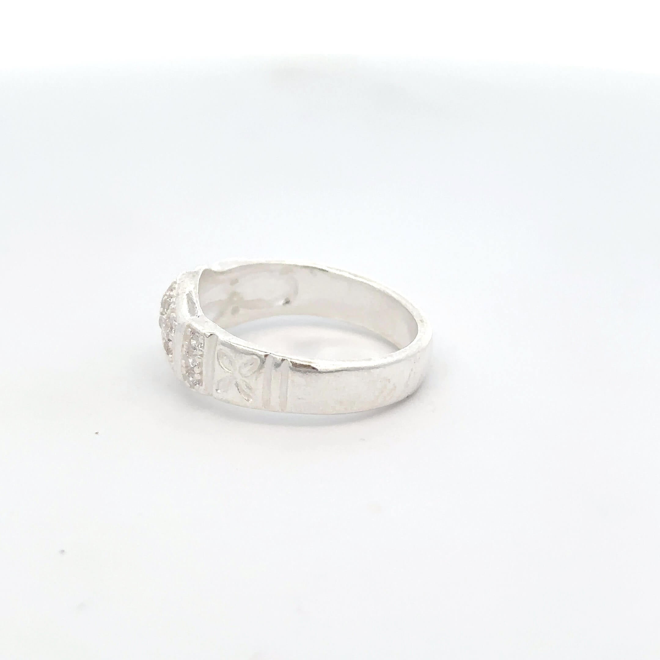 Zilveren vriendschapsring ''Jamie'' (met zirkonia)