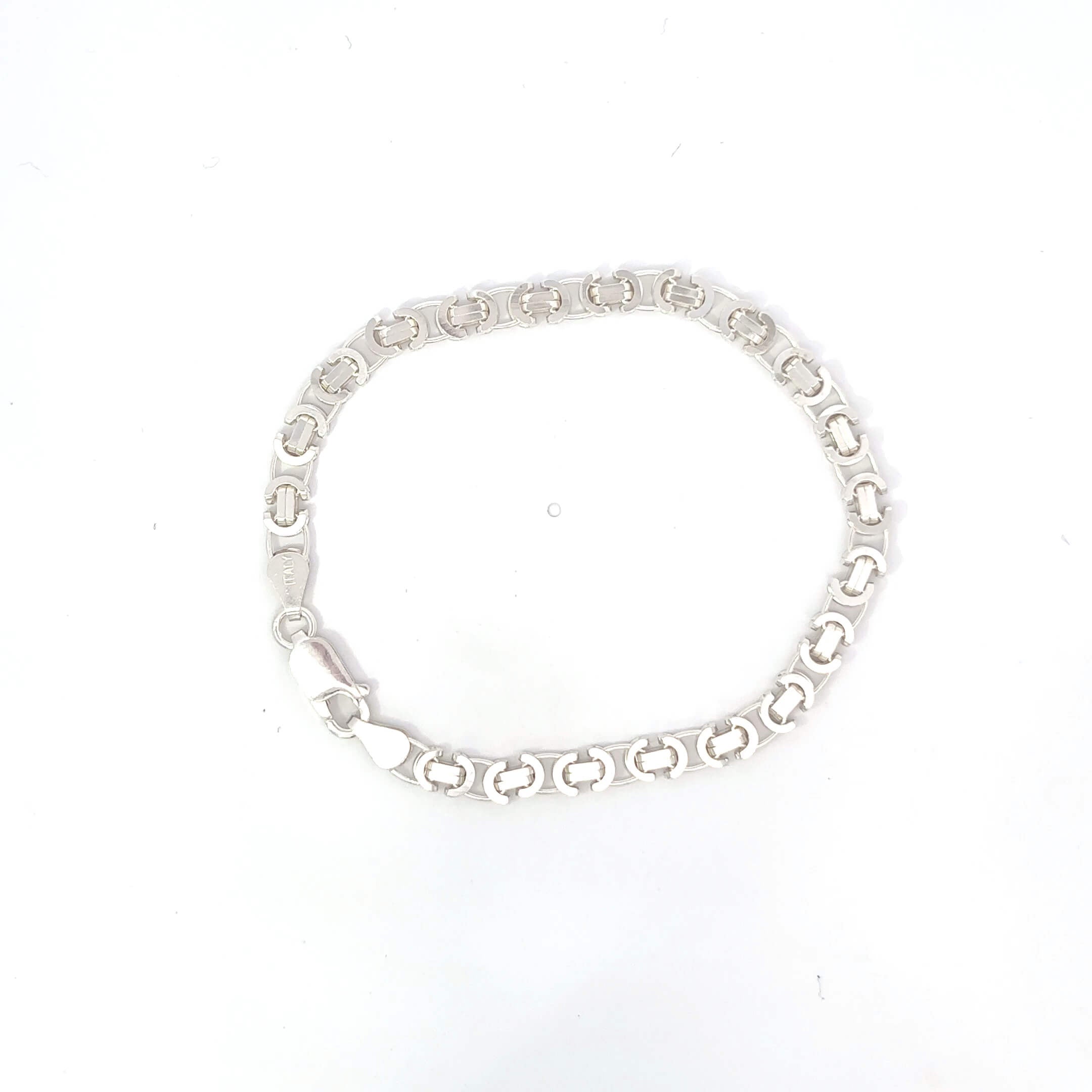 ''Harper'' Zilveren platte koningsarmband (5mm)