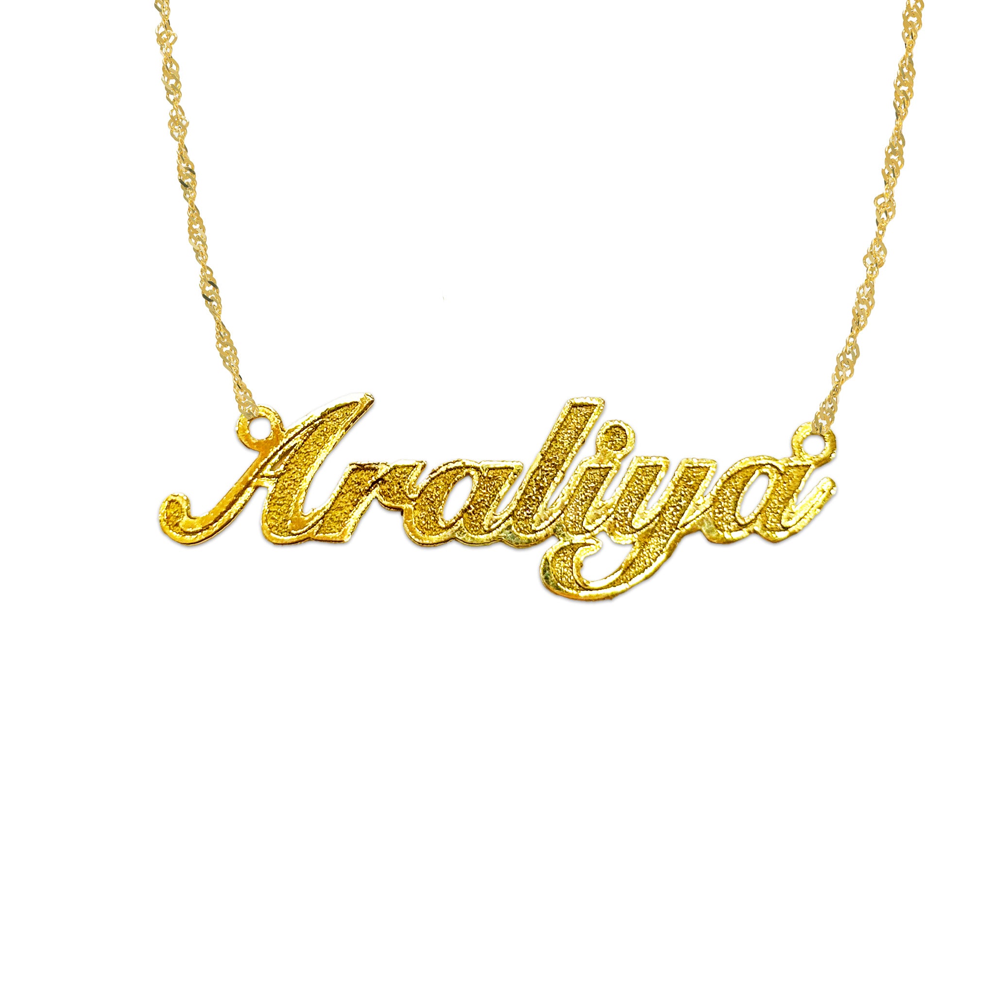 Naamketting in diverse stijlen 14k goud