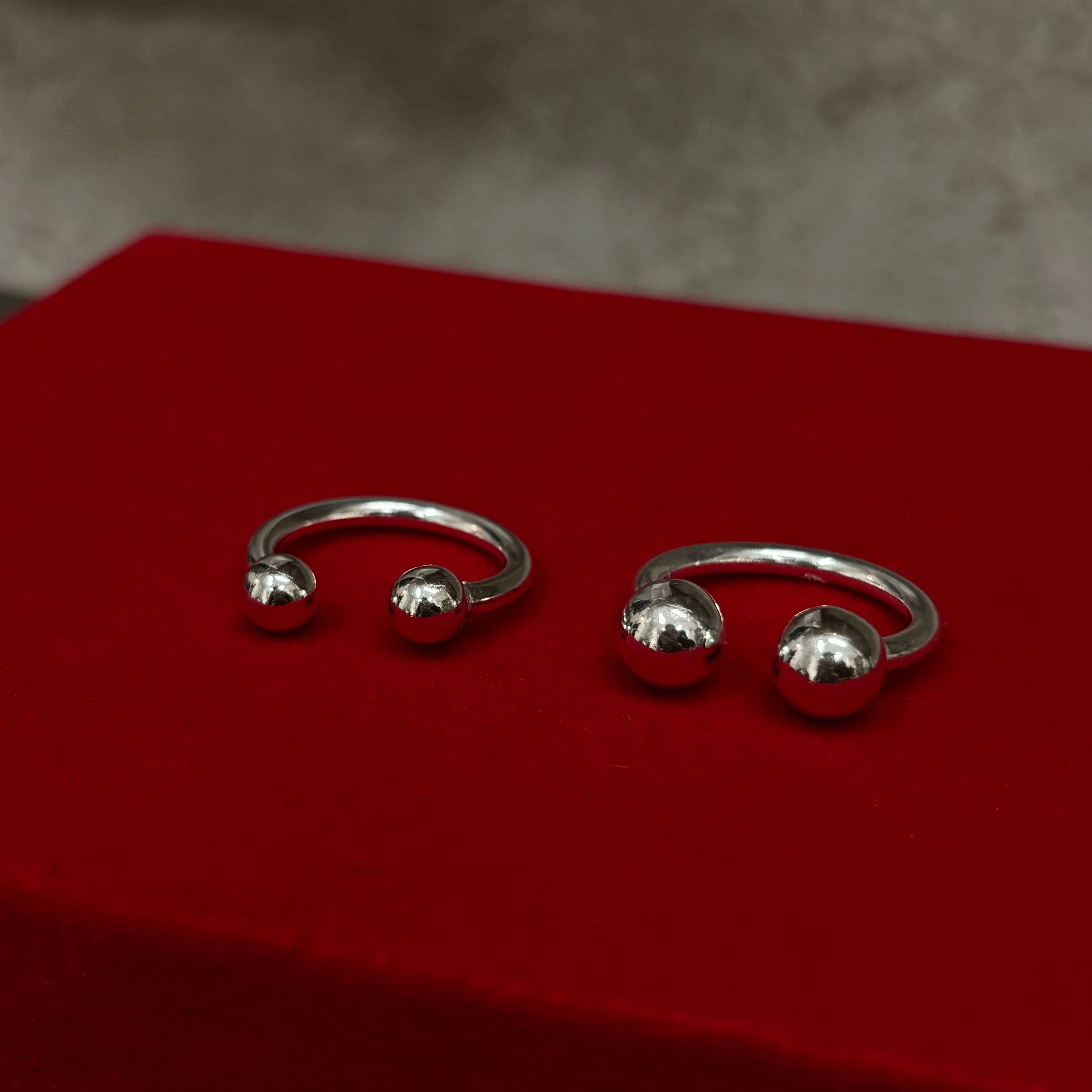 Zilveren boei ring ''Jack'' met oversized bol