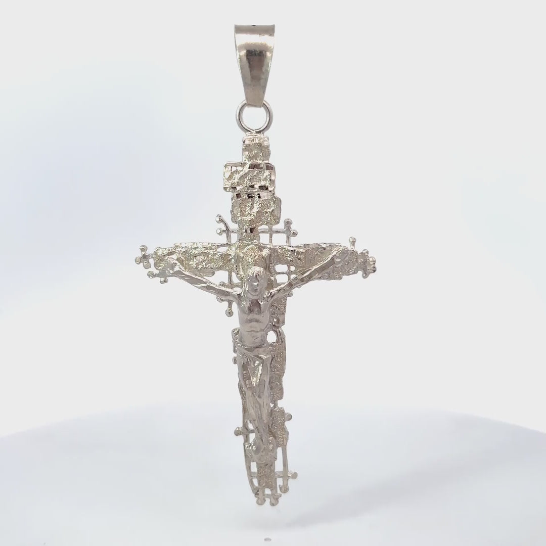 zilveren kruis hanger met jezus - video