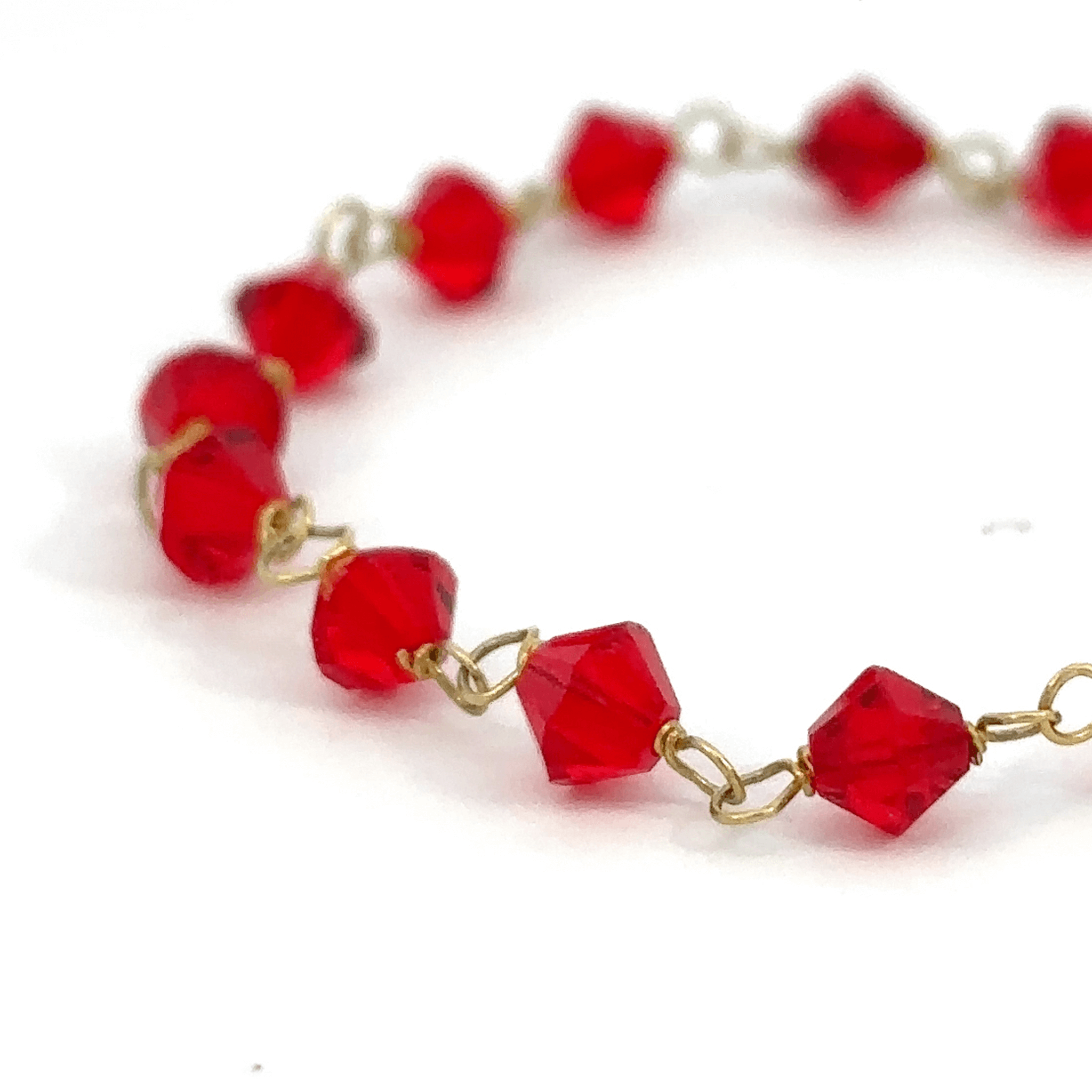 ''Kibri'' 14K babybracelet met ovale naamplaat met rope chain en (ogri ai) kralen