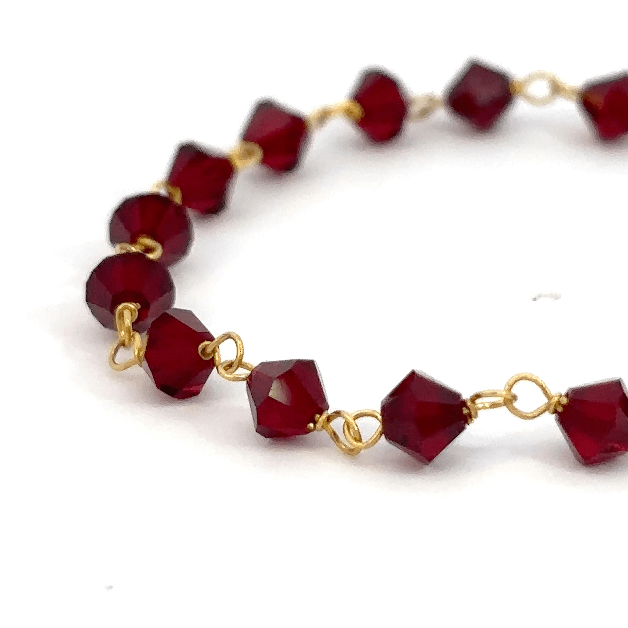 ''Indigo'' Gouden 14k babybracelet met ogri-ai kralen en naamplaat
