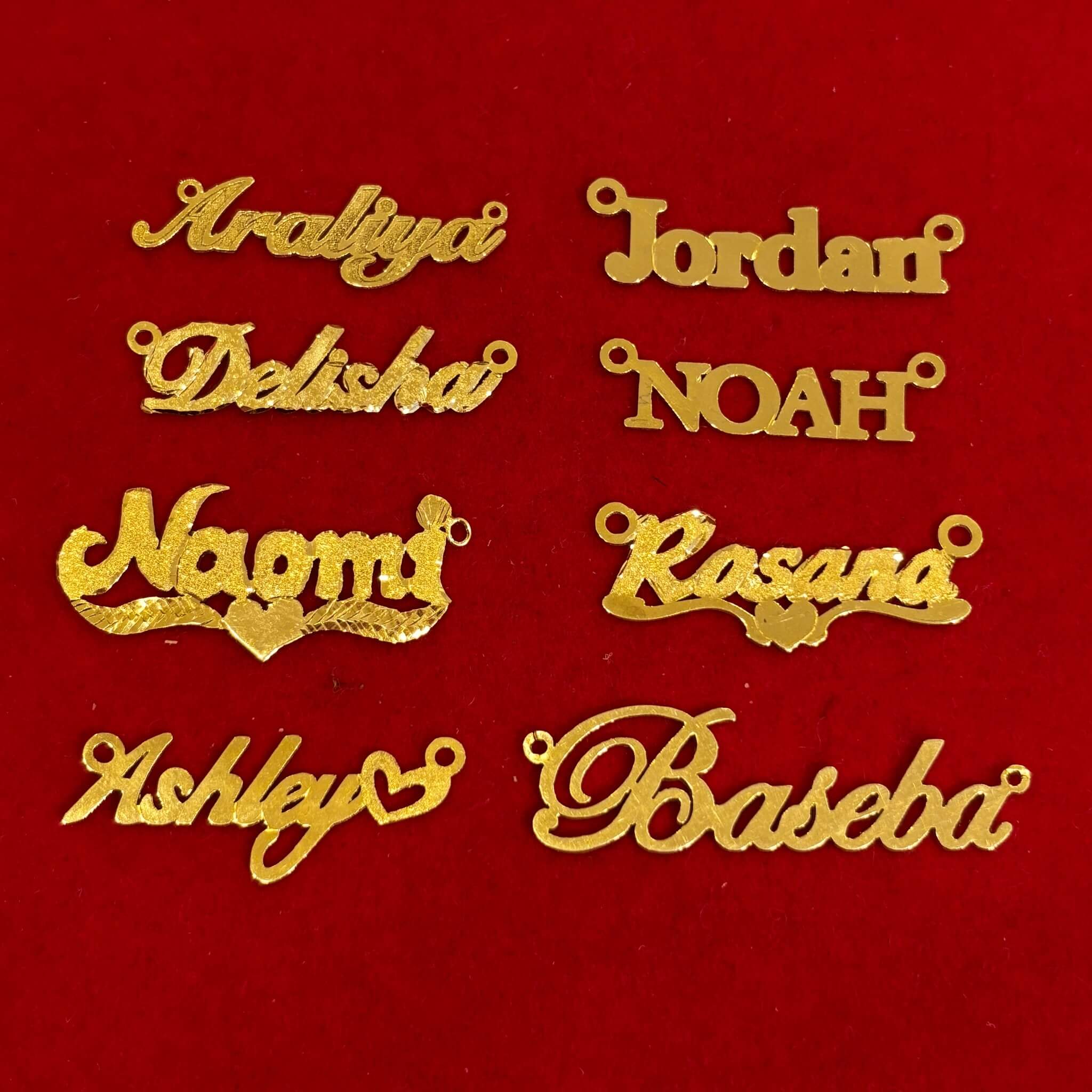 Naamketting in diverse stijlen 14k goud